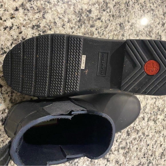 Navy blue, ankle rainboots. - Picture 3 of 5